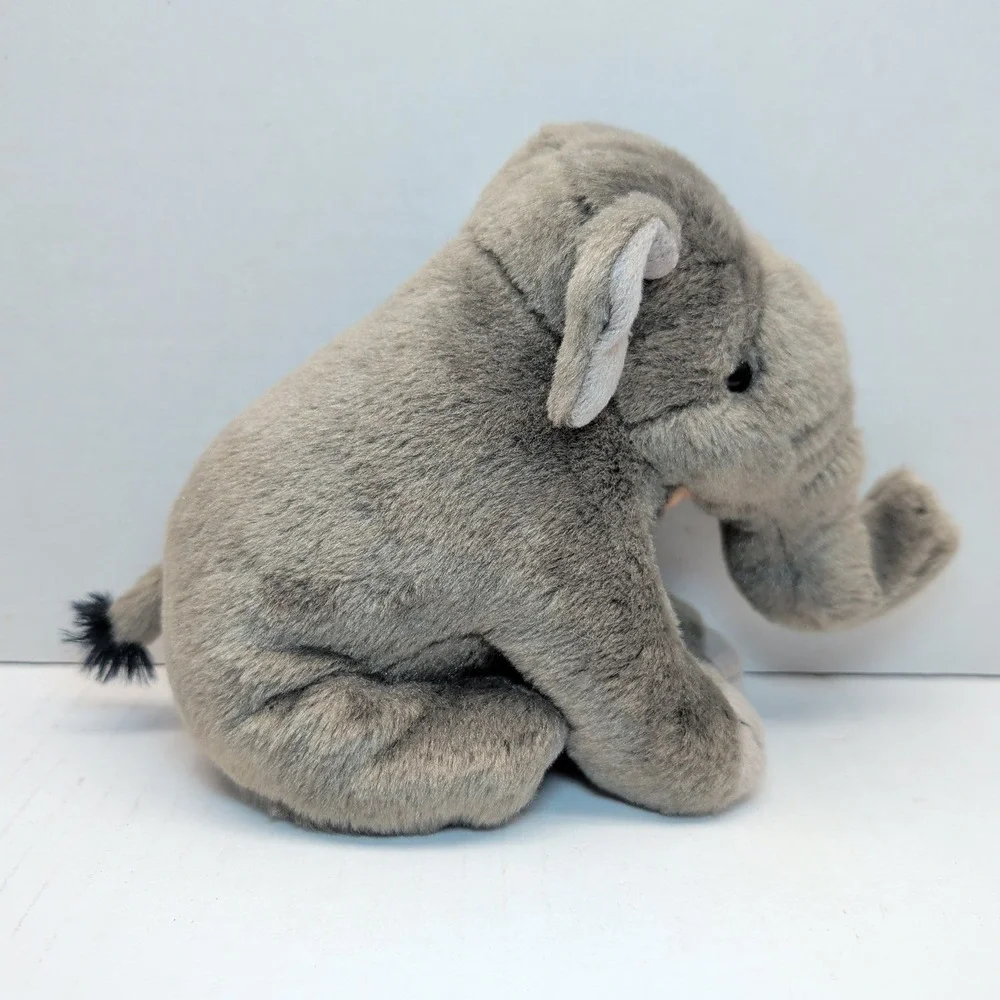 Wild Republic Elephant Plush Grey Stuffed Animal K&M International 8 Inch